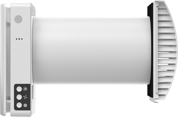 Air Pro V1.0 ventilator med flot, moderne design velegnet til forskellige vægdybder
